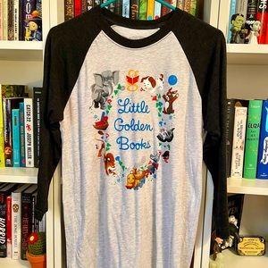 Out of Print Little Golden Books 3/4 Sleeve Baseball Tee. Size S